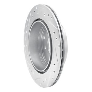 Infiniti Q45 Brake Rotor (1) - Rear Right - R1 Concepts - Drilled & Slotted - Silver - `93-`01